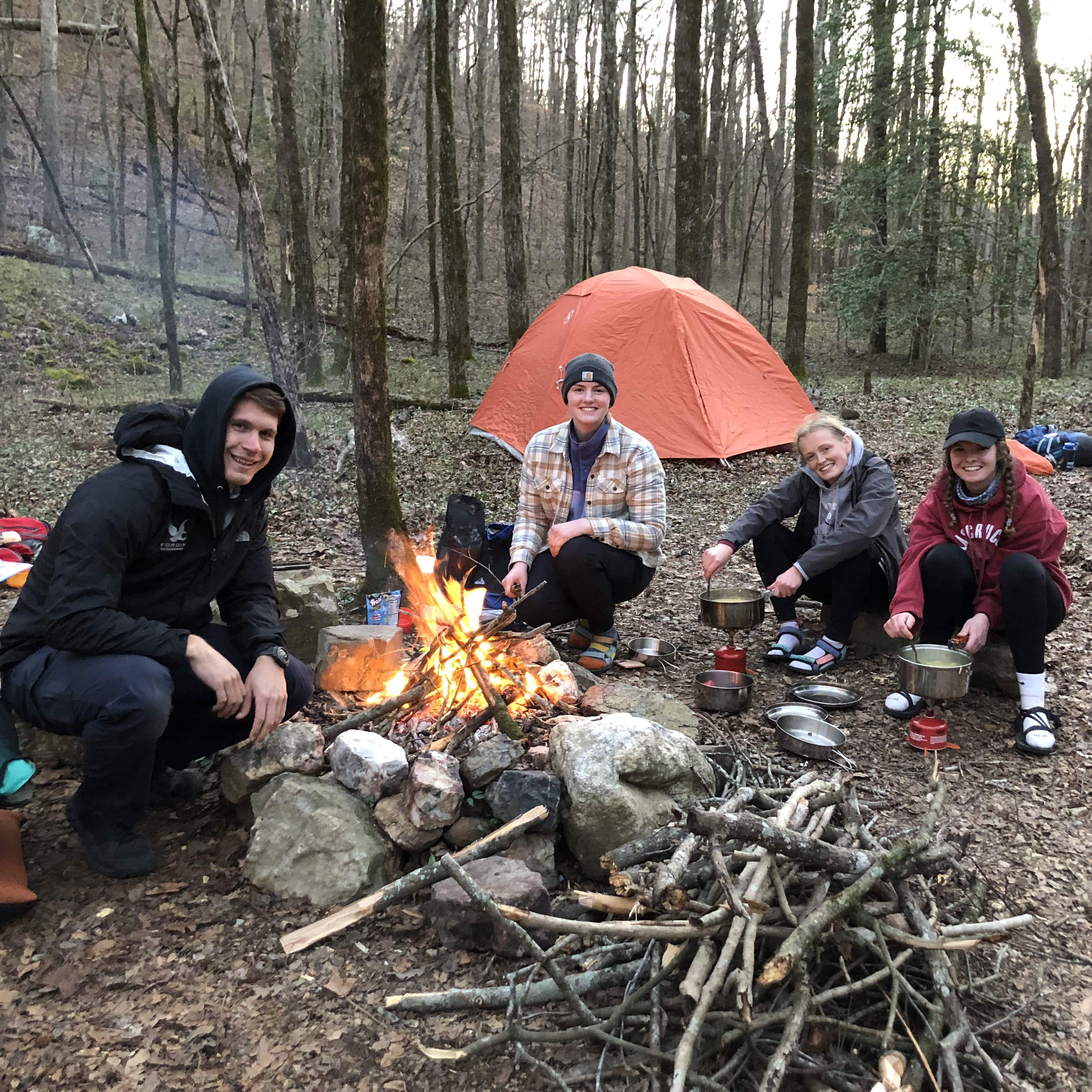 Backpacking campsite