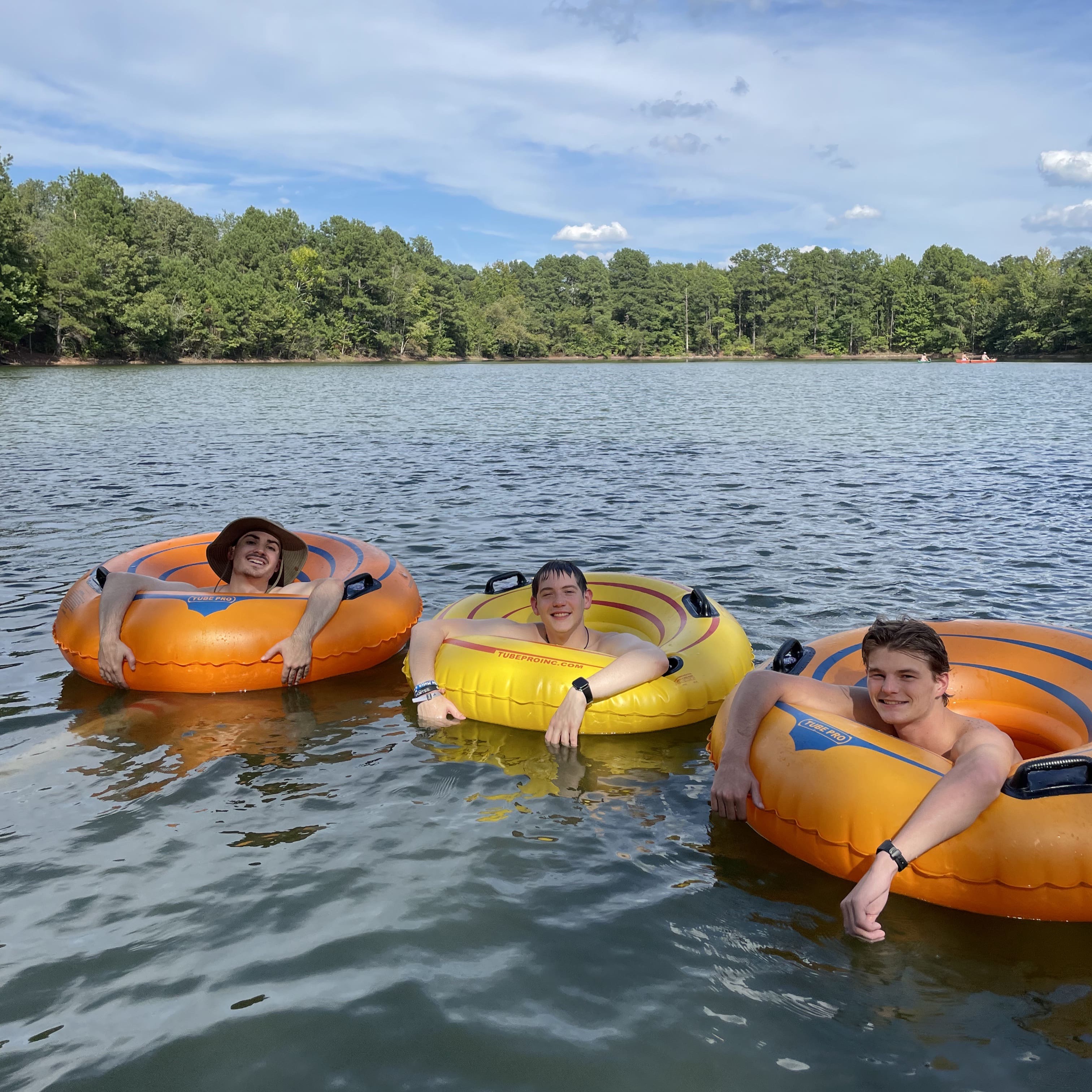 Students at Lake Day
