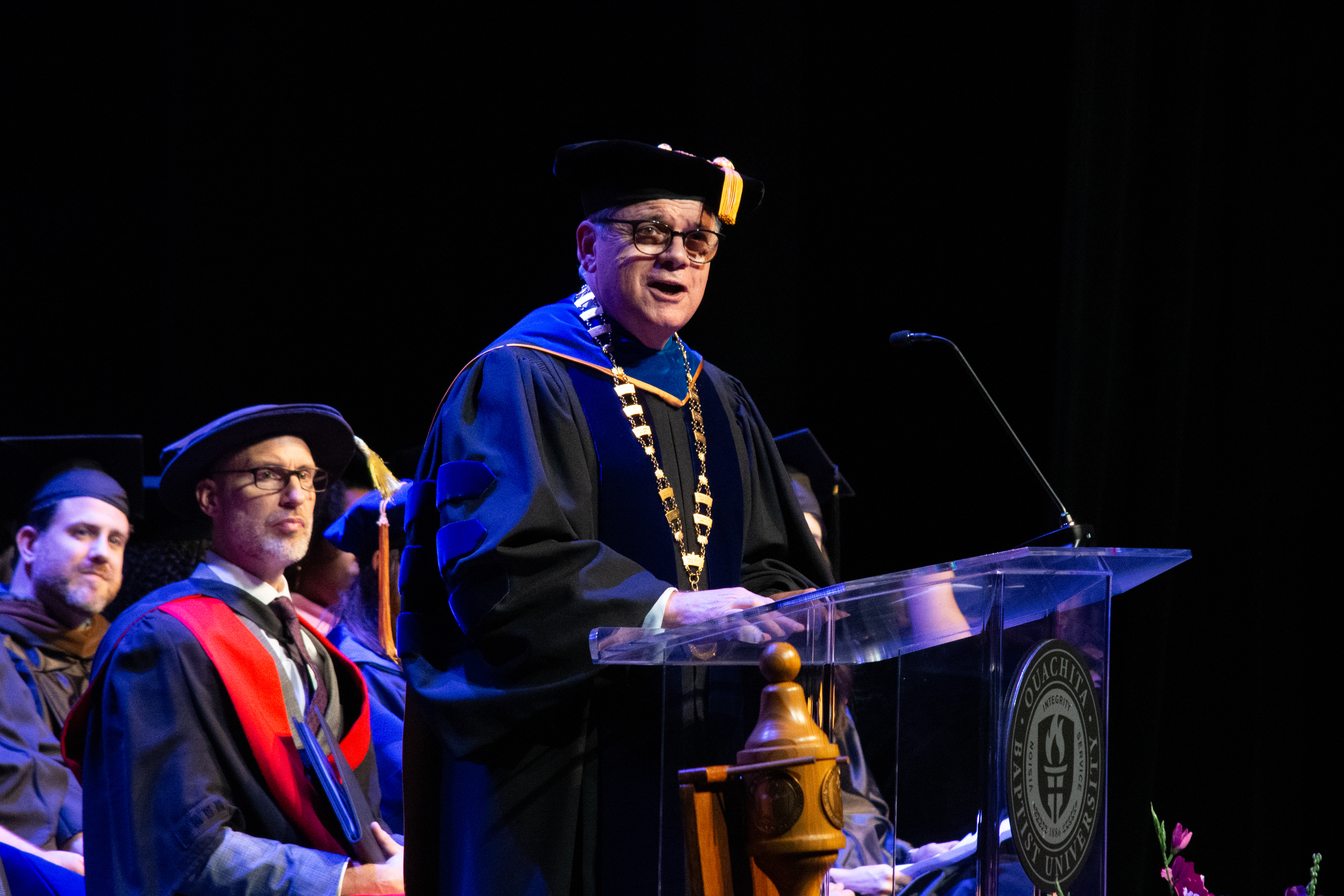 Dr. Ben Sells delivers a Convocation address at Ouachita Baptist University